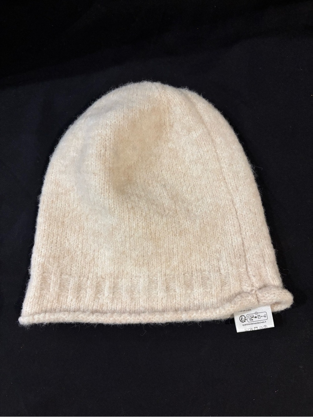 Anthropologie Cream Knit Beanie